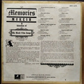 Mukesh  - Memories Mukesh (A Selection Of His Hindi Film Songs (Vinyl)